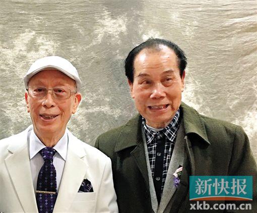 ■陈笑风与我自强(钟哲平摄)。